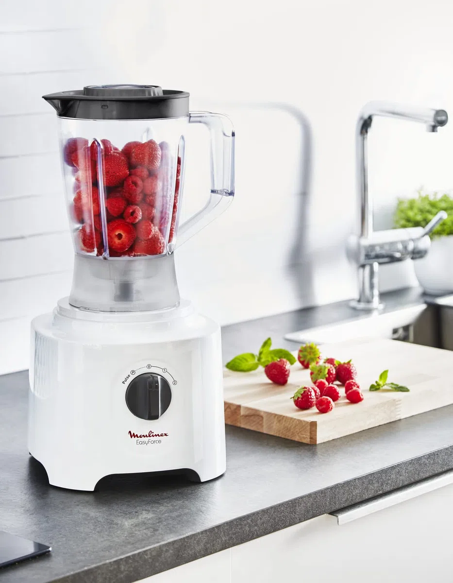 Moulinex FP2461 Easy Force Robot da Cucina Multifunzione All-in-One, 2.4 Litri, 700 W, 6 Accessori per 25 Funzioni, Robot Frullatore e Tritatutto