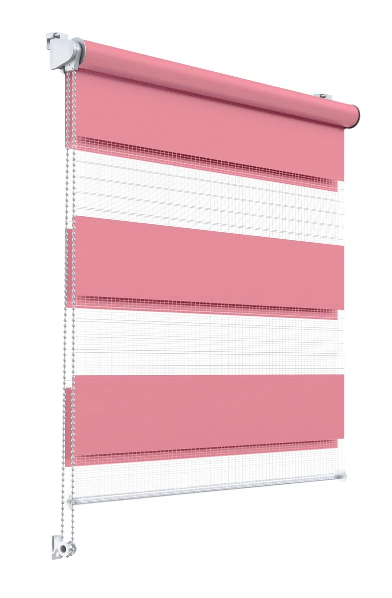 Stylo Rollos Giorno Notte – Tenda per Finestra – Senza Foratura – Meccanismo Universale – Facile da Montare – Tende a Corda – Semitrasparente – Oscurante – Tende da Interno - 46x150 cm Rosa