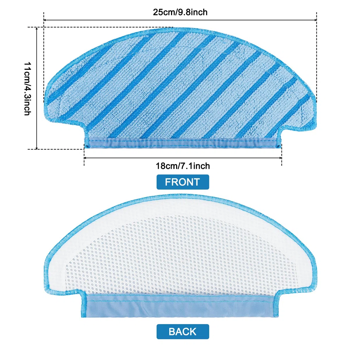 10 Pz Mop Panni di Pulizia Pastiglie per Ecovacs Deebot Ozmo T8 AIVI T8 Max T8 Series/ N8 Pro Plus/ N8 Pro Aspirapolvere