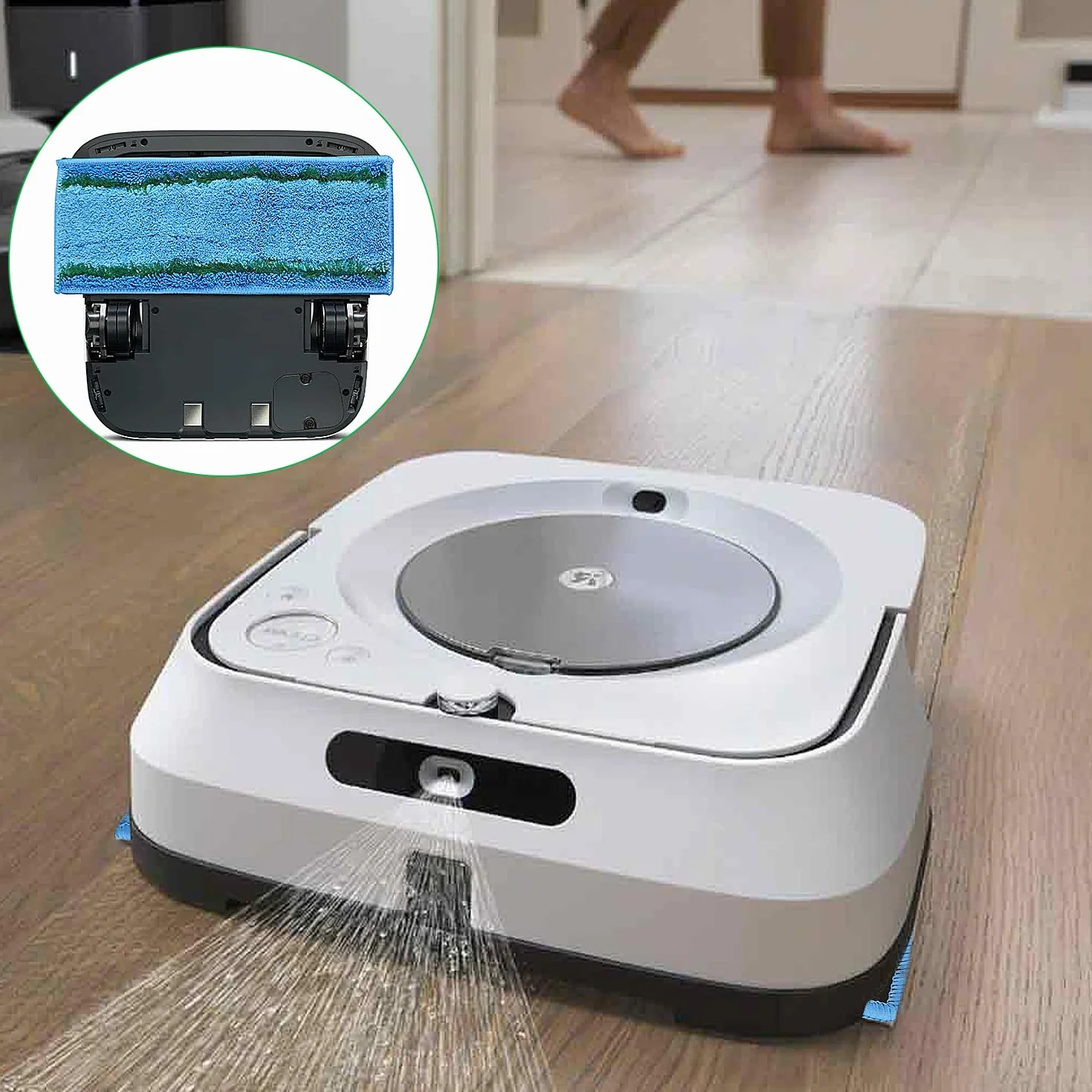 10 Panno per la Pulizia Riutilizzabili per IRobot Braava Jet M6 (m6134), Microfibra Polvere Pavimento Cleaner, Tamponi per la Pulizia, Panni per Pulizia di Ricambio