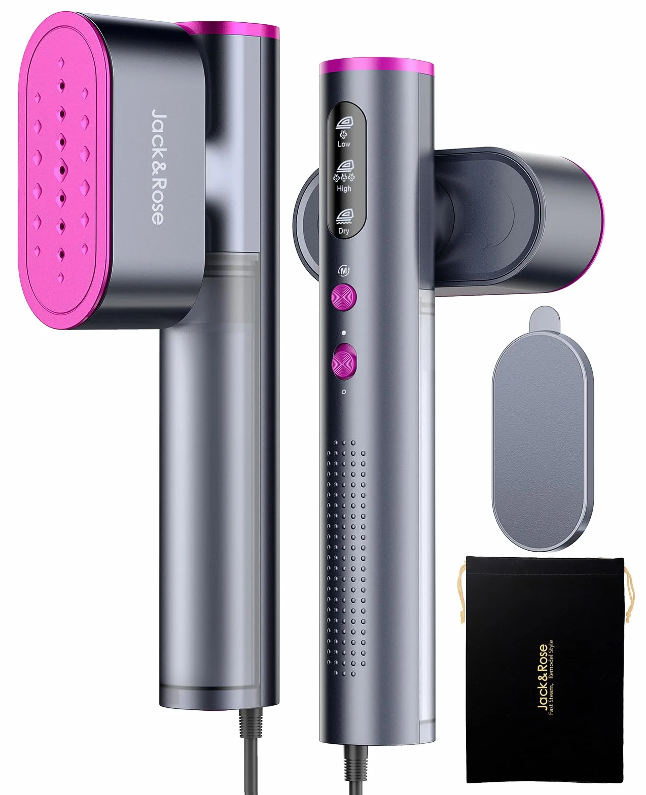 Ferro da stiro da viaggio, 100-240 V Doppia tensione Steamer, 1000W Vapore grande 22 g/min Ferro da Stiro Portatile, 15s rapido riscaldamento per il Global viaggio