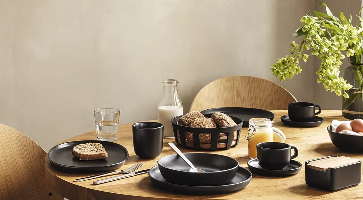 EVA SOLO Talerz Nordic Kitchen - Piatto da 25 cm, nero