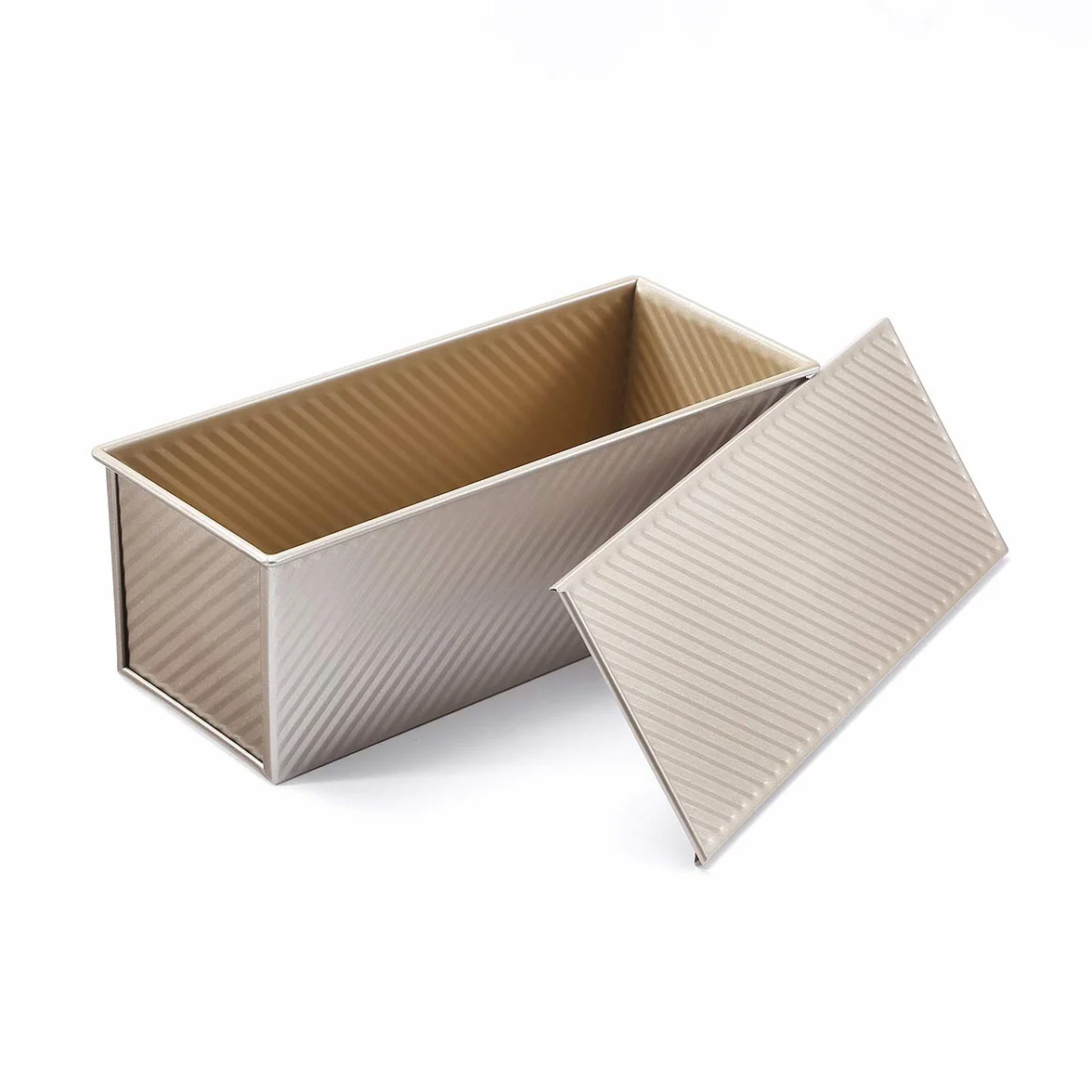 Monfish Pullman stampo per pagnotta stampo per toast stampo per pagnotta con coperchio scorrevole antiaderente teglia per pane alluminio acciaio 1000g pasta 34 x 13,5 x 12 cm