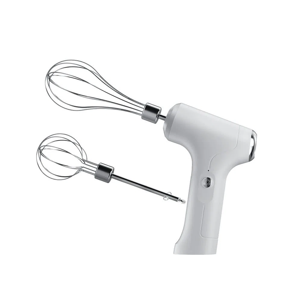 Frusta elettrica portatile, frusta elettrica portatile, ricaricabile tramite USB, frusta per uova, frusta, miscelazione, budino (bianco)