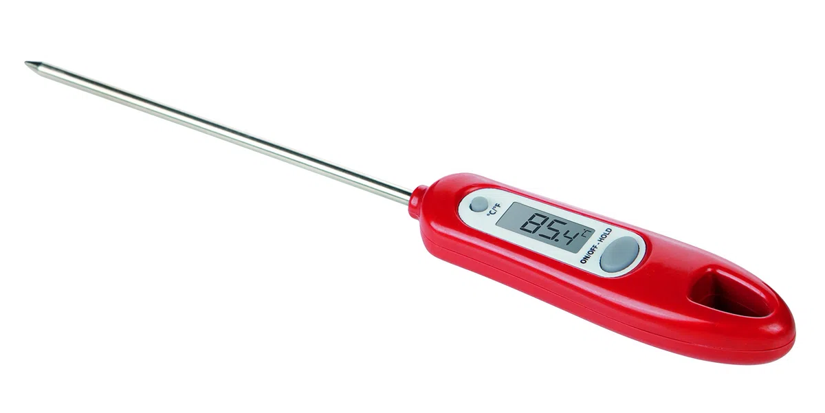 Tescoma 420910 Presto Termometro Digitale, Acciaio Inossidabile, Rosso