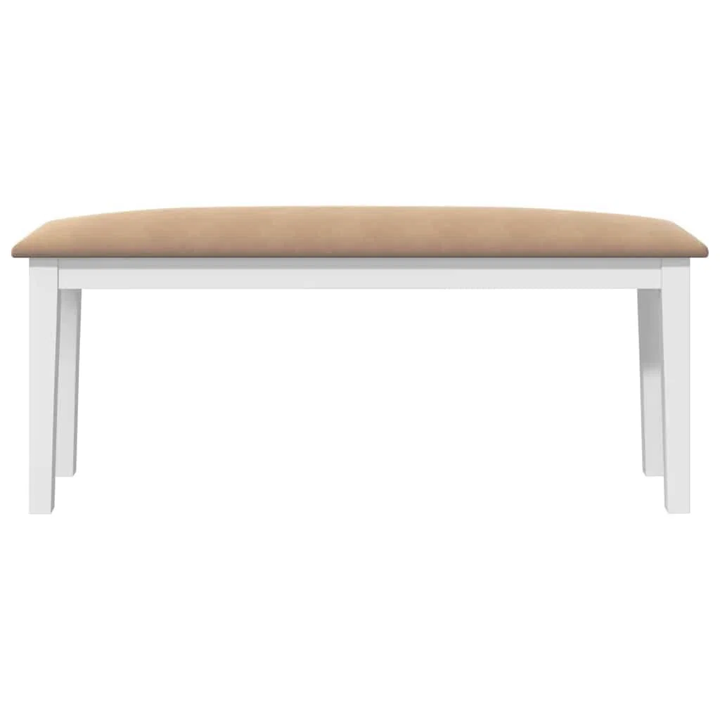 VidaXL Panca 110 cm Legno massiccio Bianco