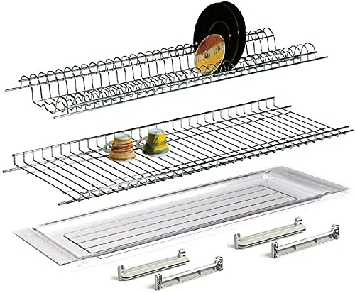Kit Scolapiatti Incasso in Metallo - per pensili da 90 cm