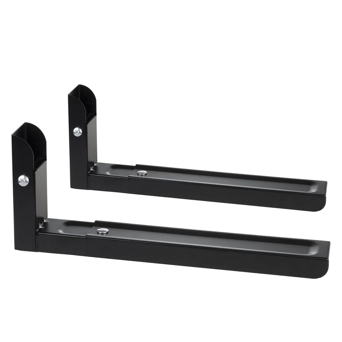 Maclean MC-915B Supporto universale per microonde con braccio telescopico, per forno a microonde, forno fino a 30 kg (Nero)