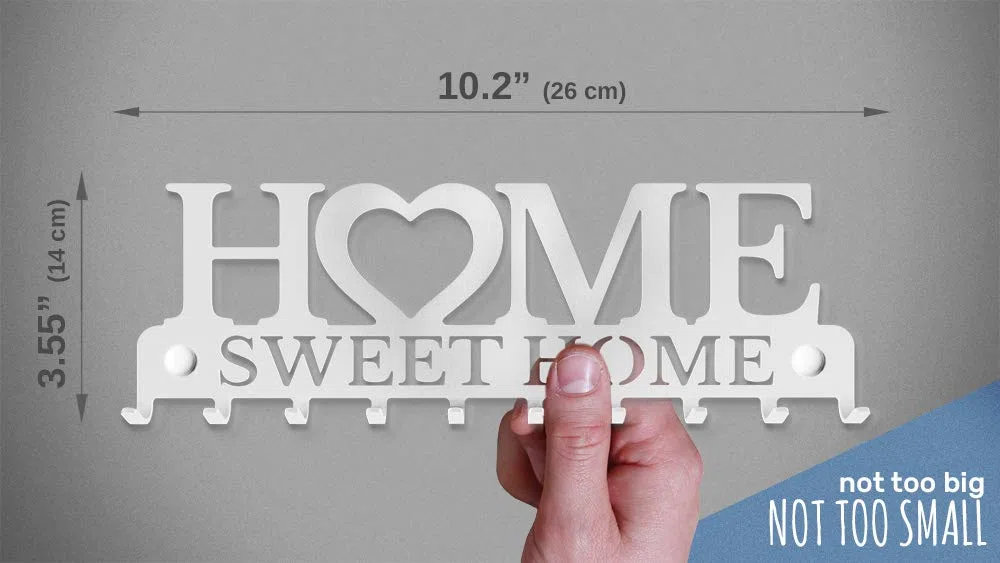 Porta Chiavi da Muro per Casa Moderno, Portachiavi da Parete Home Sweet Home, Appendichiavi da Ingresso, Appendiabiti da Parete Design, Attaccapanni, Idee Regalo per la Casa