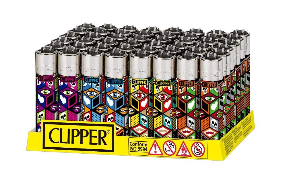 48 Accendini CLIPPER LARGE Misti accendini clipper da collezione 48 grafiche diverse