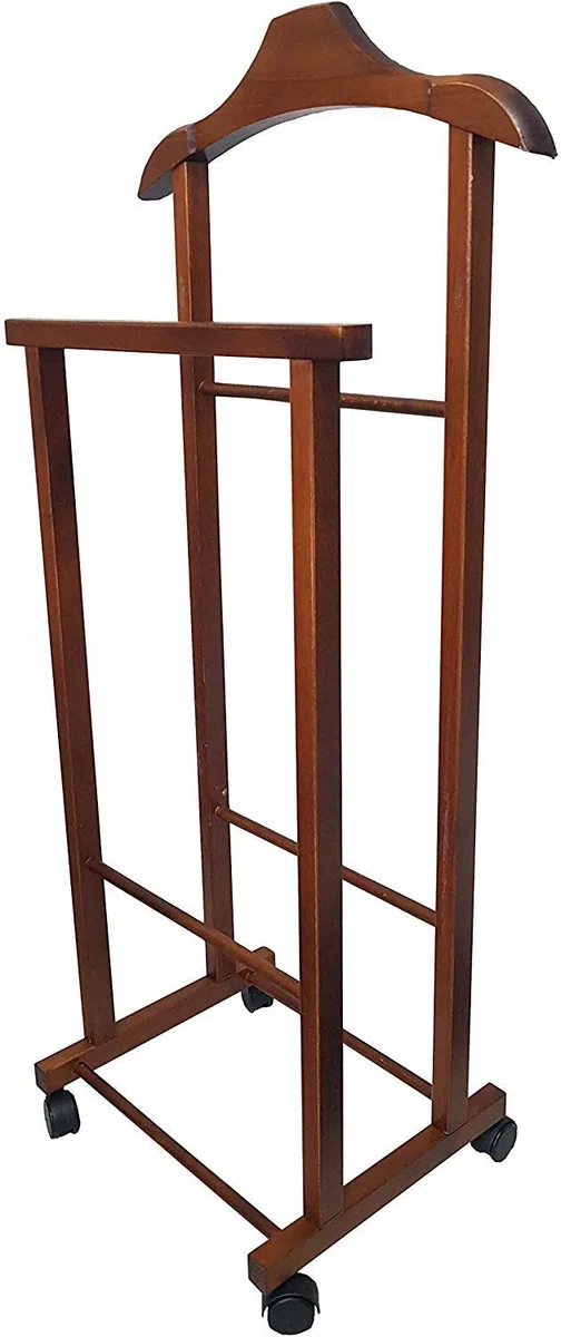 Appendiabiti Indossatore Porta Abiti in legno Noce Servo Muto per camera