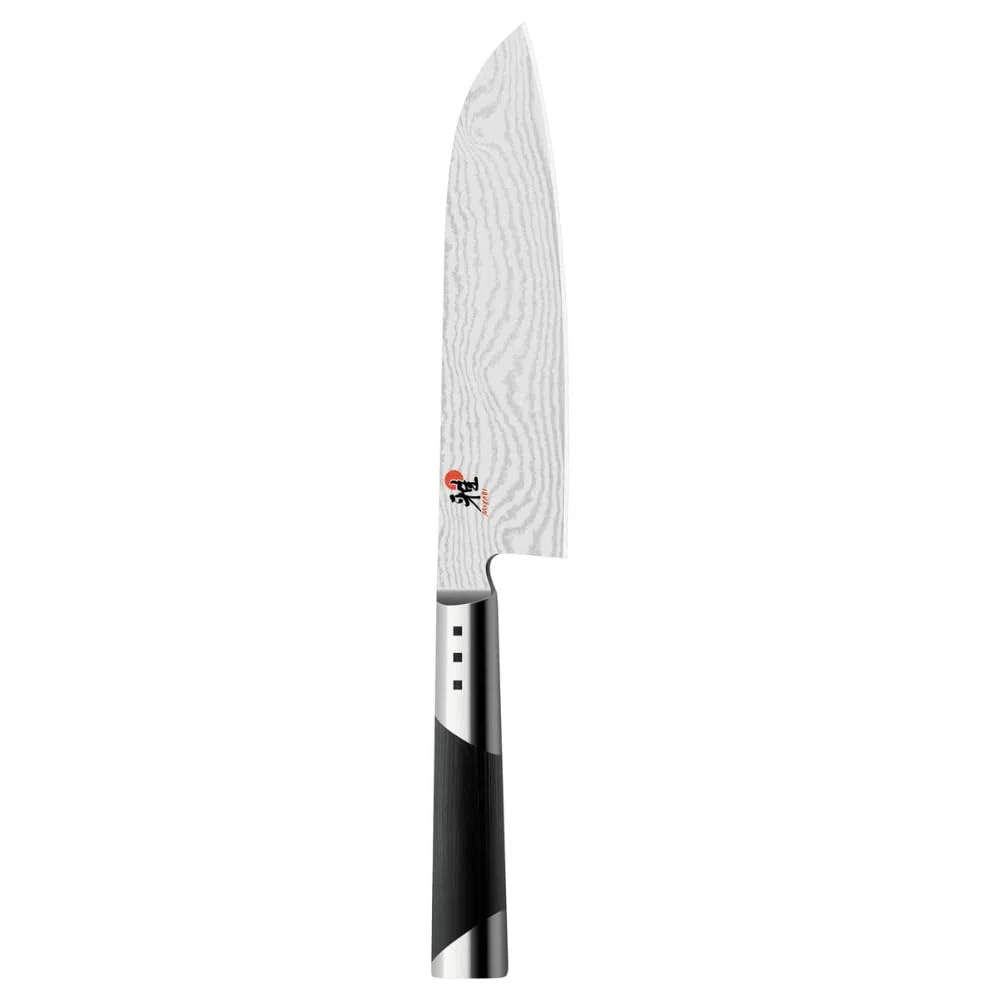 MIYABI Coltello Santoku, Lunghezza lama: 18 cm, Lama larga, Acciaio inox speciale/Impugnatura in micarta, 7000 D
