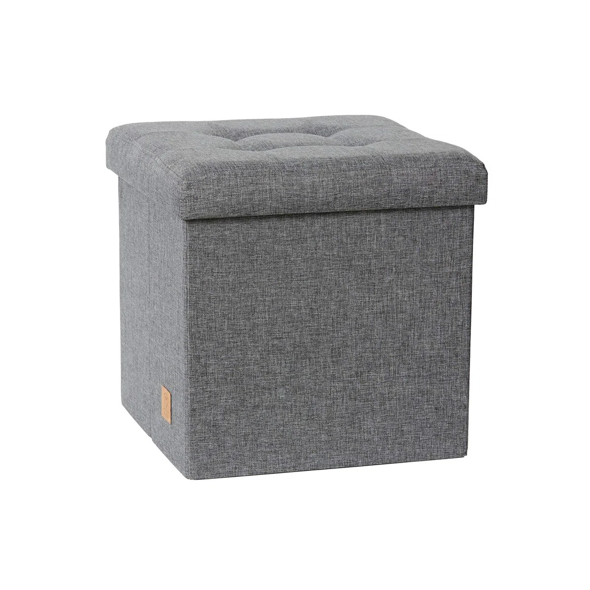 LOVE IT STORE IT Premium Pouf Contenitore Pieghevole - Cubo Sgabelli in Lino - Rinforzi In Legno - 38x38x38 cm - Grigio