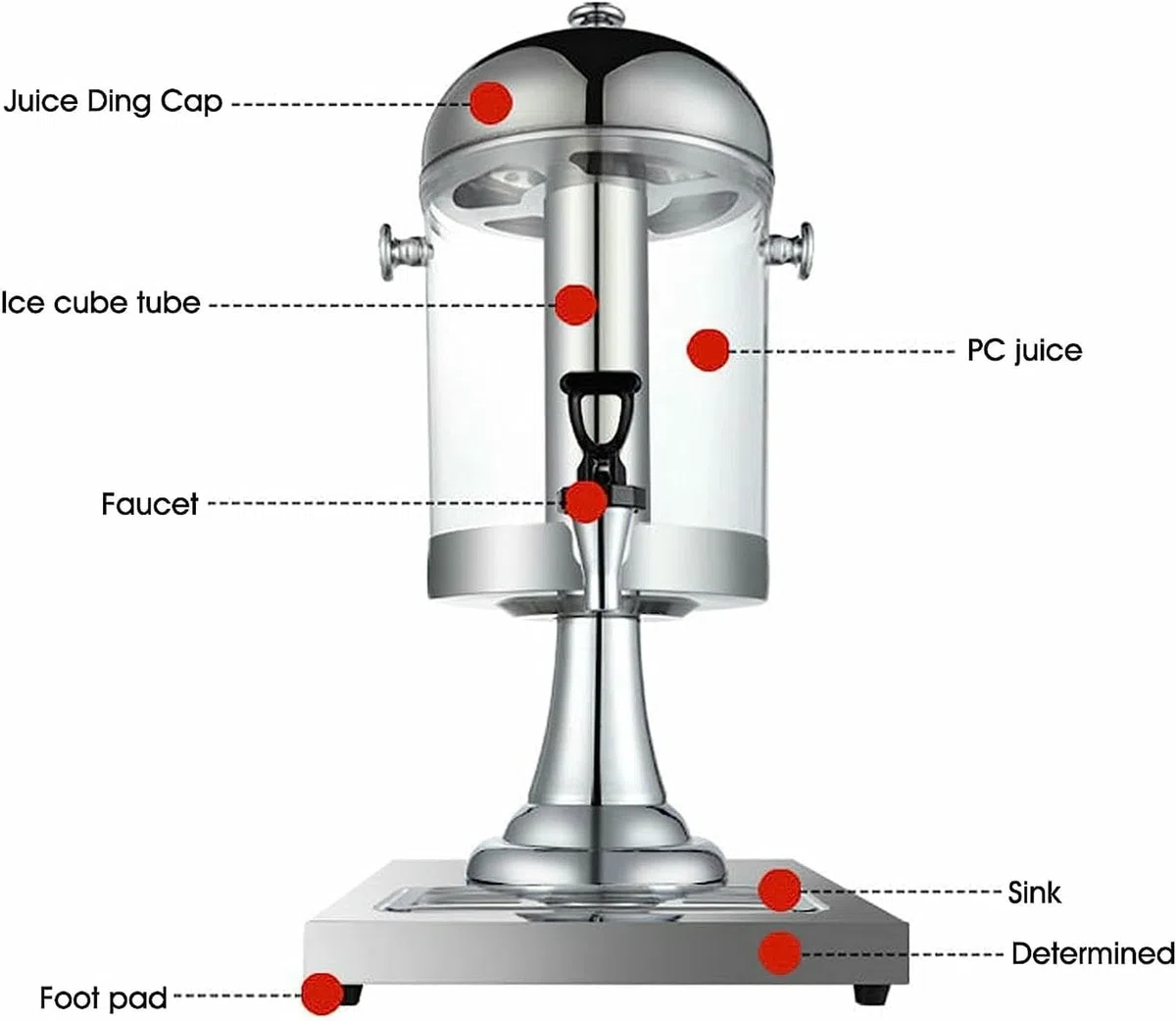 Dispenser Per Bevande Commerciali, Urna Per Caffè In Acciaio Inossidabile, Dispenser Per Bevande Calde E Fredde, Beveragehine Self-Service, Dispenser Per Succhi Di Frutta Per Succhi Di Caffè, Tè