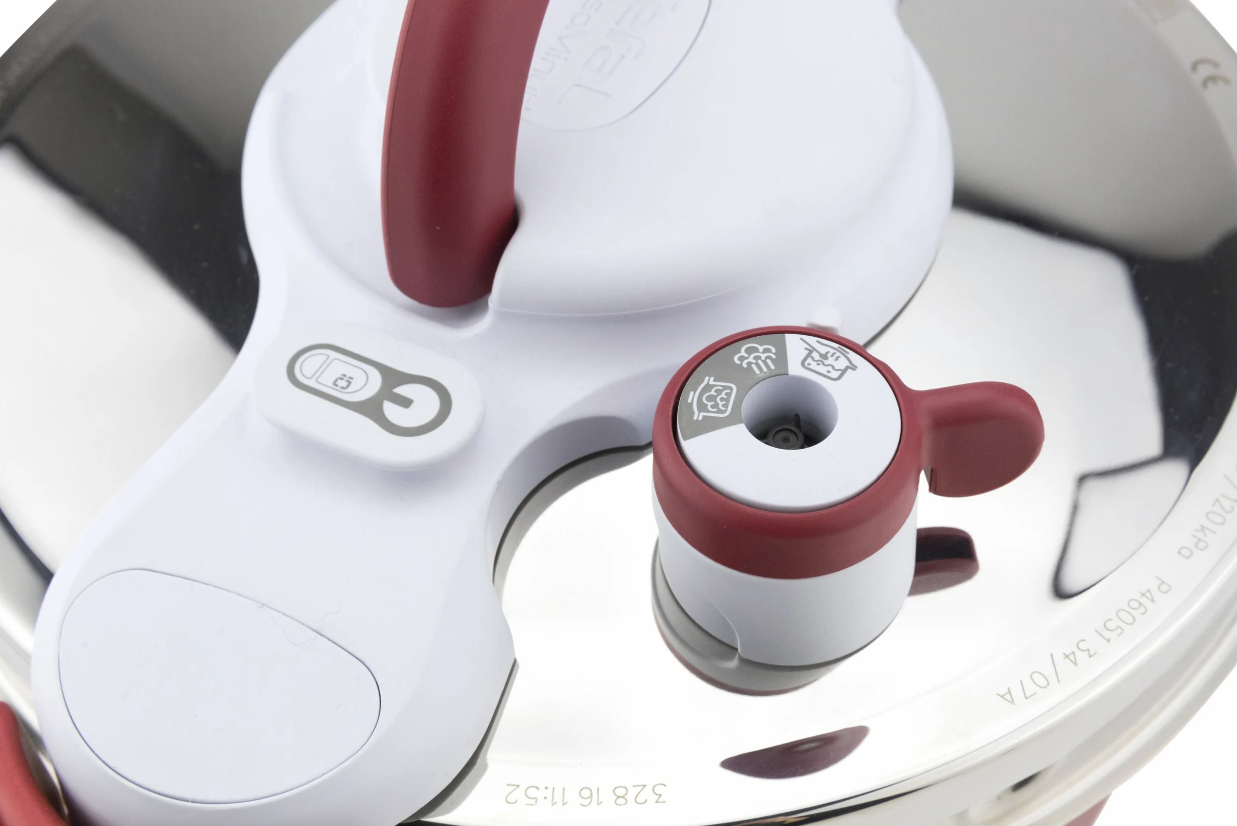 Tefal Clipsominut Duo 5L Pentola a pressione 5L Rosso, Acciaio inossidabile