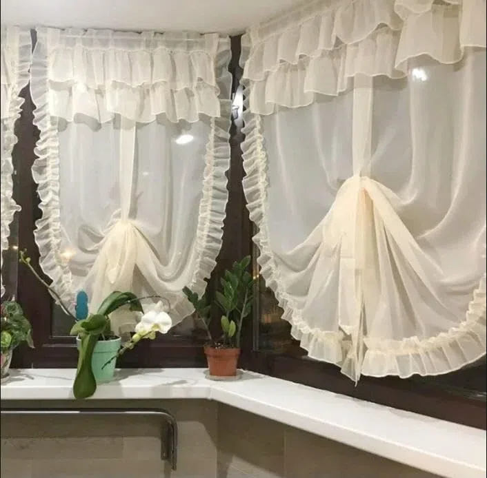 Tenda a palloncino sollevabile per soggiorno, camera da letto, schermo-BIANCO-1 x larghezza 60 cm x altezza 175 cm