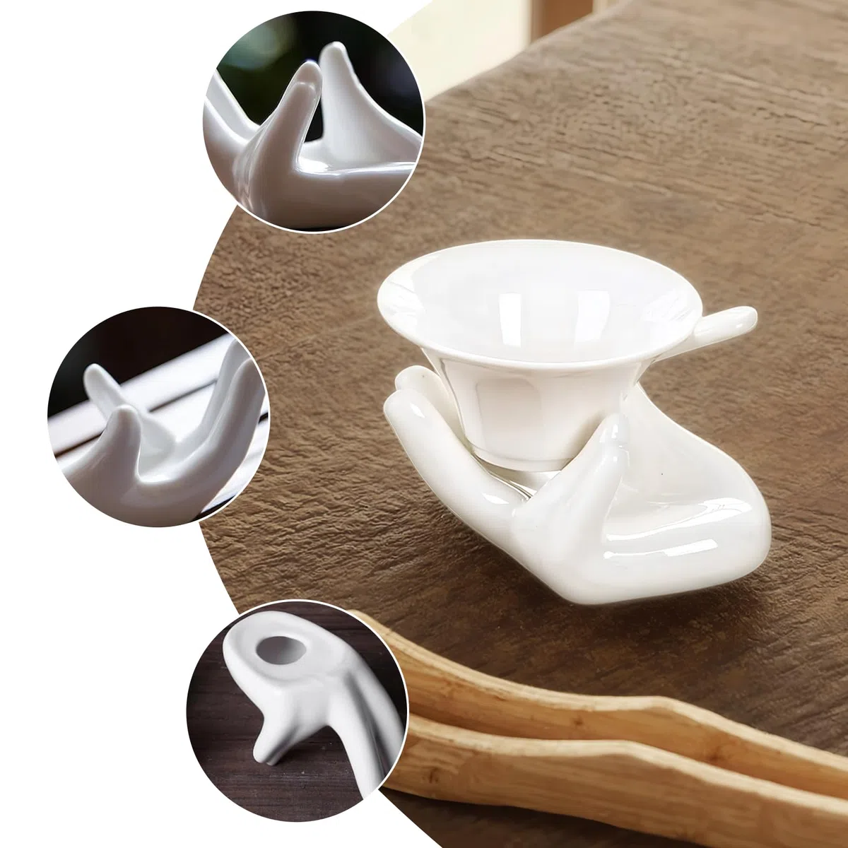 10PCS Porta Uova in Ceramica, Set di Portauovo, Porcellana Uovo Tazze, Portauovo alla Coque, Portatile Portauova Creativo per Casa, Cucina, Ristorante, Microonde e Lavabile in Lavastoviglie