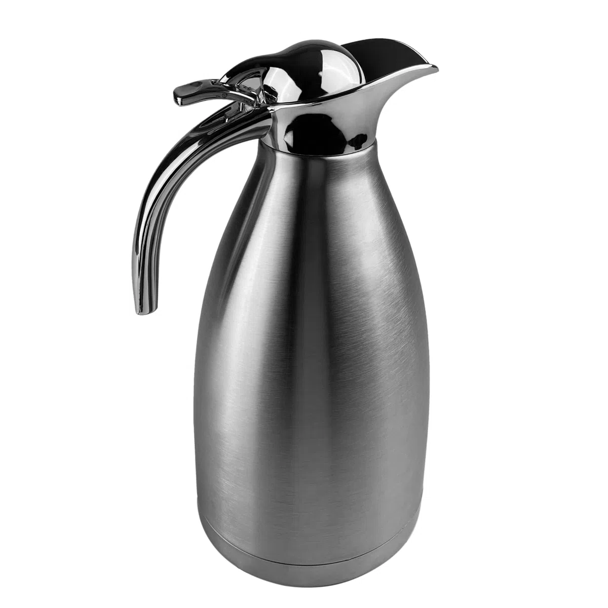 Caraffa Termica in Acciaio, Si Mantiene Caldo per 24 Ore, 2L Caffettiera A Doppia Parete, Termica Doppia Parete, Diametro 14cm, Altezza 29cm Brocca Isolante per Caffè, Tè, Acqua