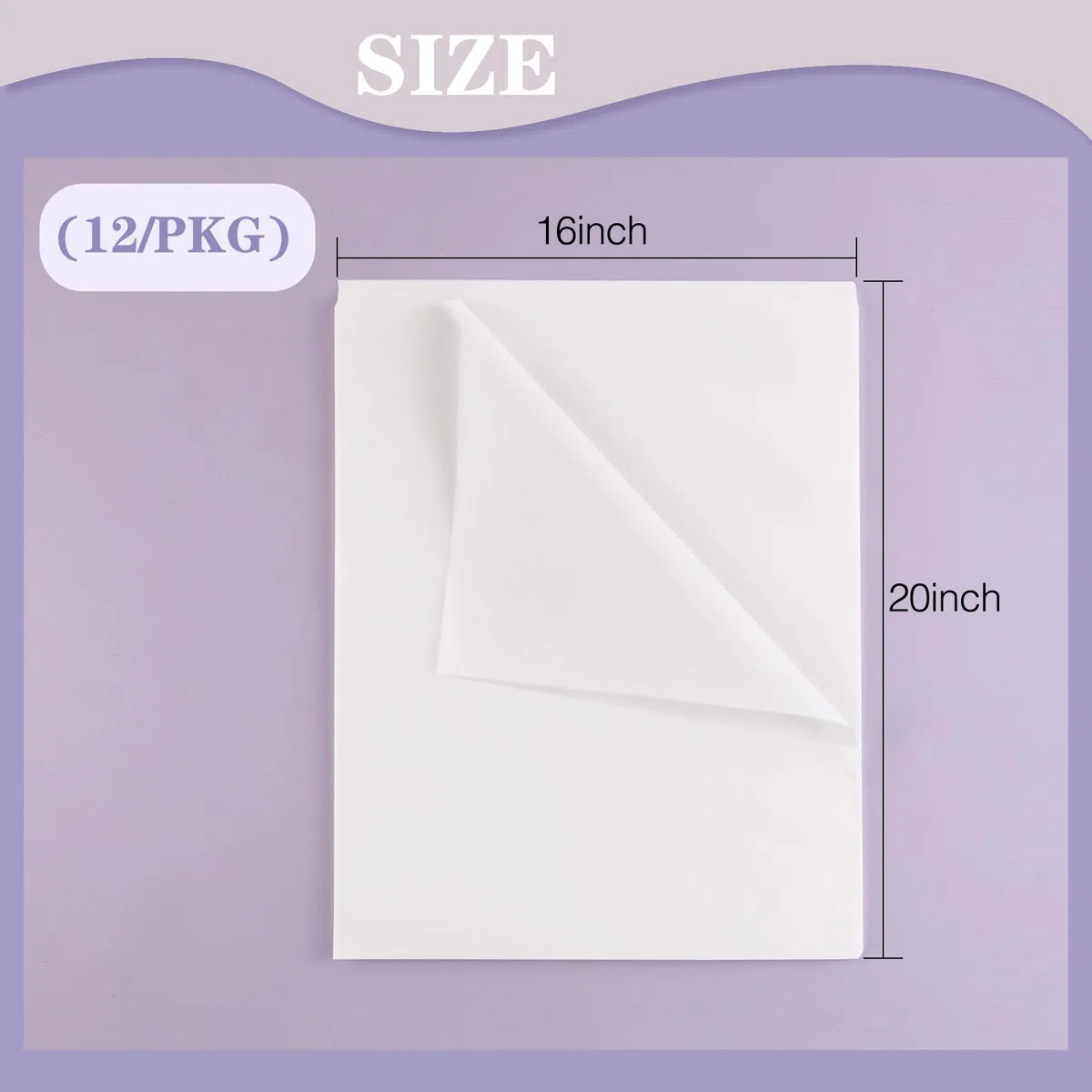 Lineco - Carta glassine, 41 x 51 cm, confezione da 12 fogli