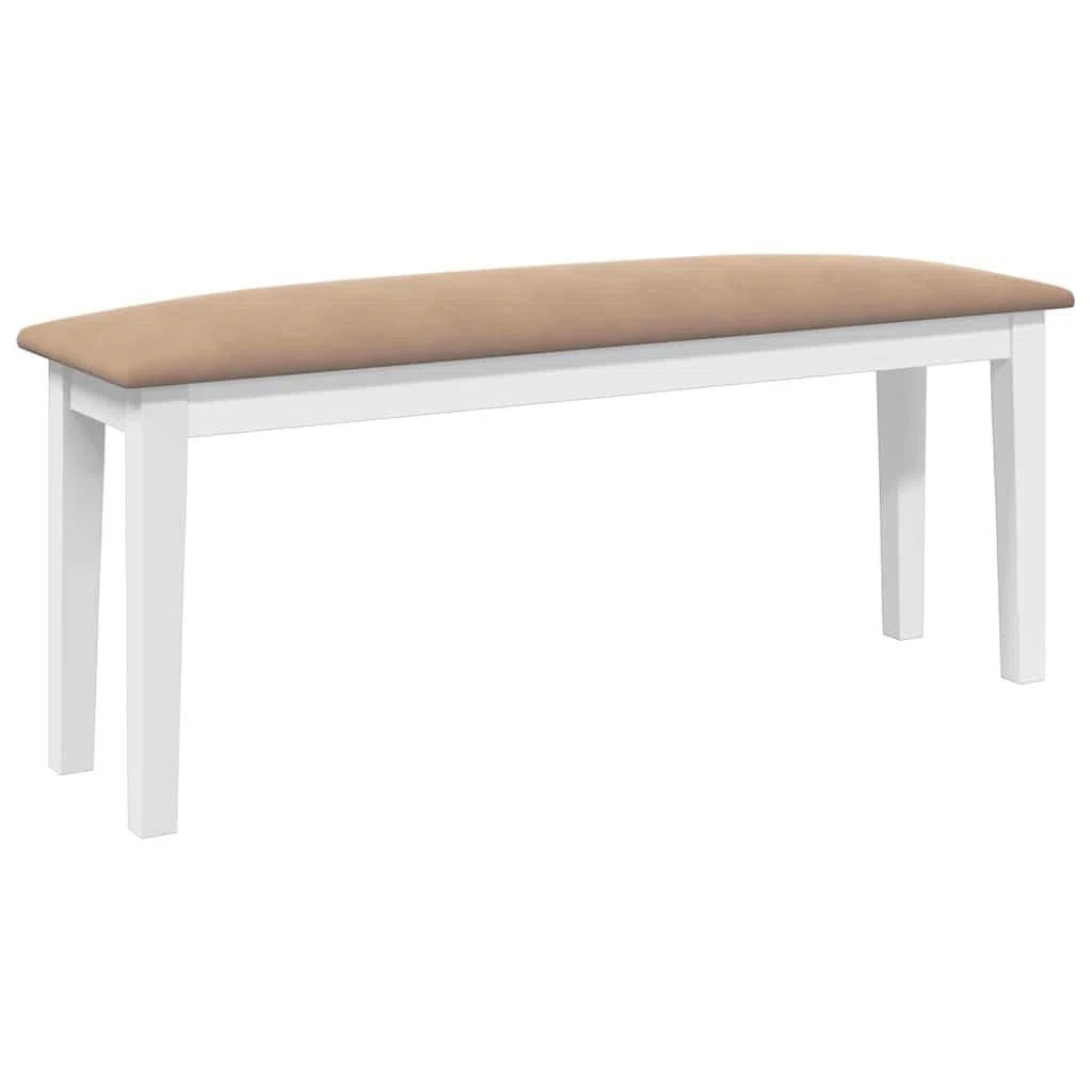 VidaXL Panca 110 cm Legno massiccio Bianco