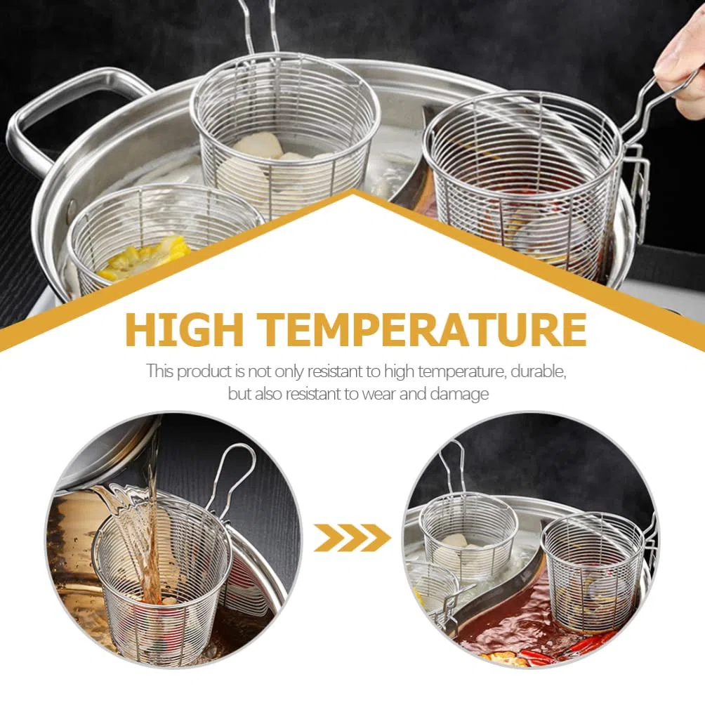 Colino in Acciaio Inox Con Manico, Scolapasta a Maglia Fine Per Cucina, Ideale Per Scolare Pasta E Verdure, Compatibile Con Pentole a Pressione