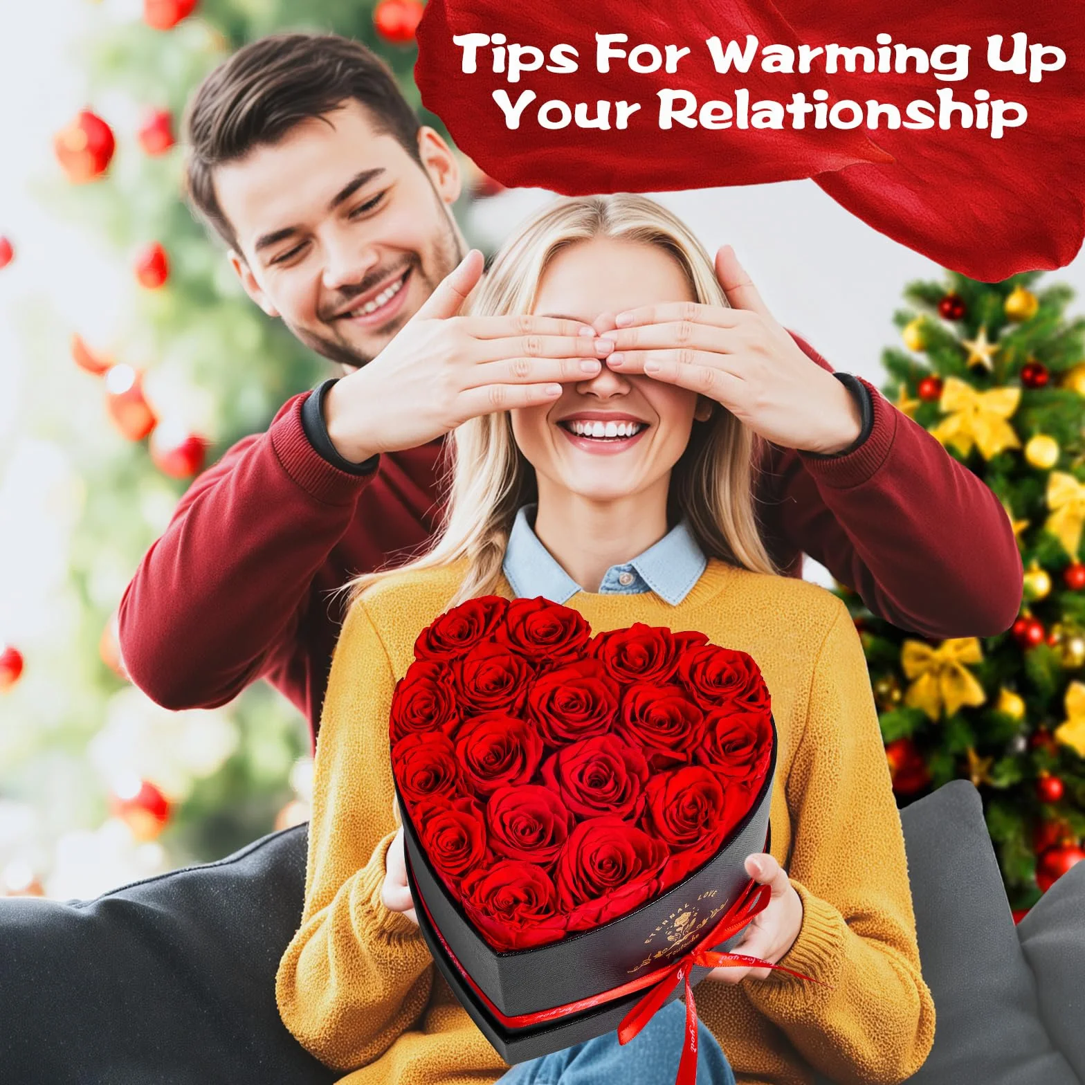 17 Pezzi Regalo di Festa della Mamma per Donne con Rose Stabilizzata Vera - Fiori Eterni in Scatola Cuore, Ideale​ per Lei Fidanzata Mamma, Fiori Stabilizzati, Regalo Compleanno, Romantico, Donna