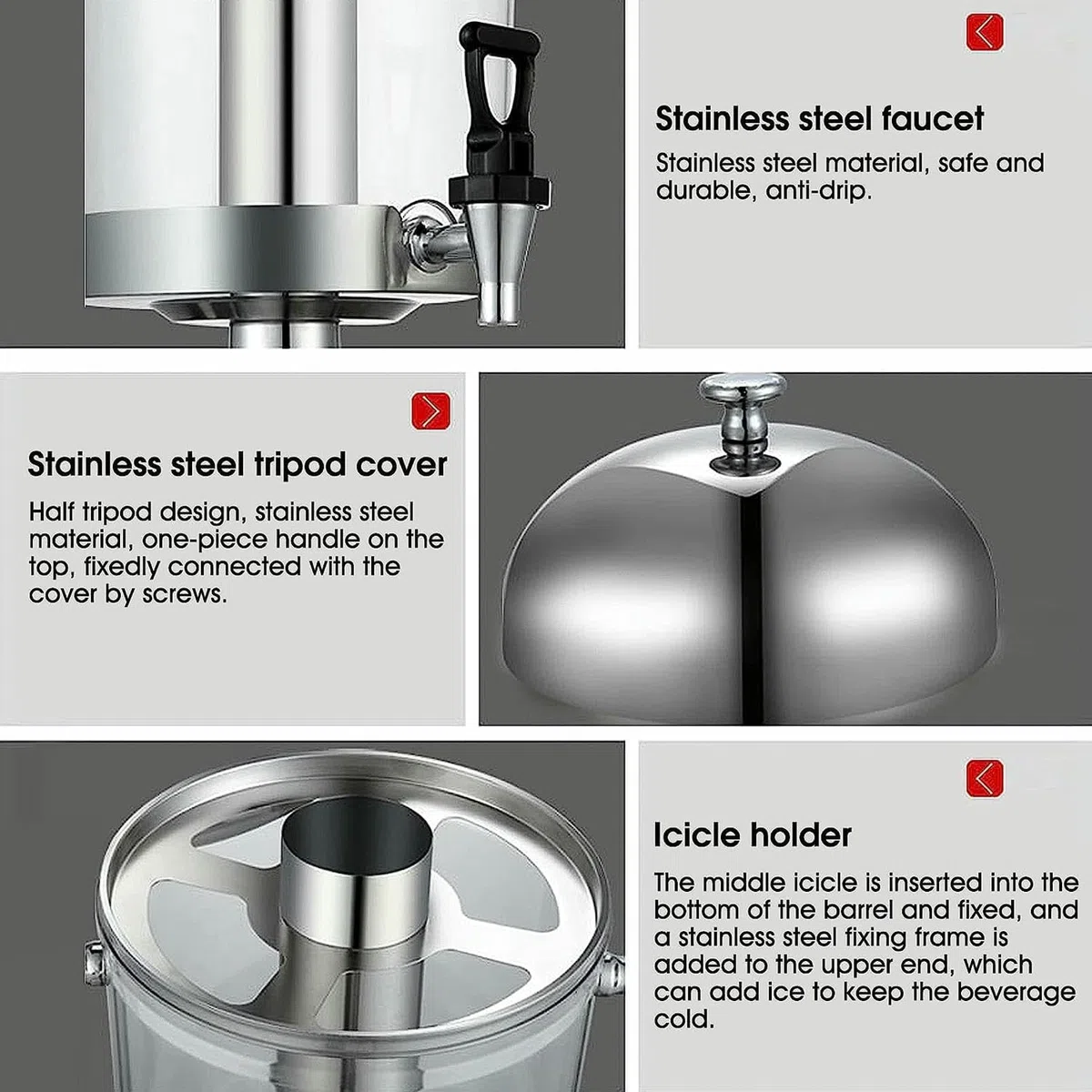 Dispenser Per Bevande Commerciali, Urna Per Caffè In Acciaio Inossidabile, Dispenser Per Bevande Calde E Fredde, Beveragehine Self-Service, Dispenser Per Succhi Di Frutta Per Succhi Di Caffè, Tè