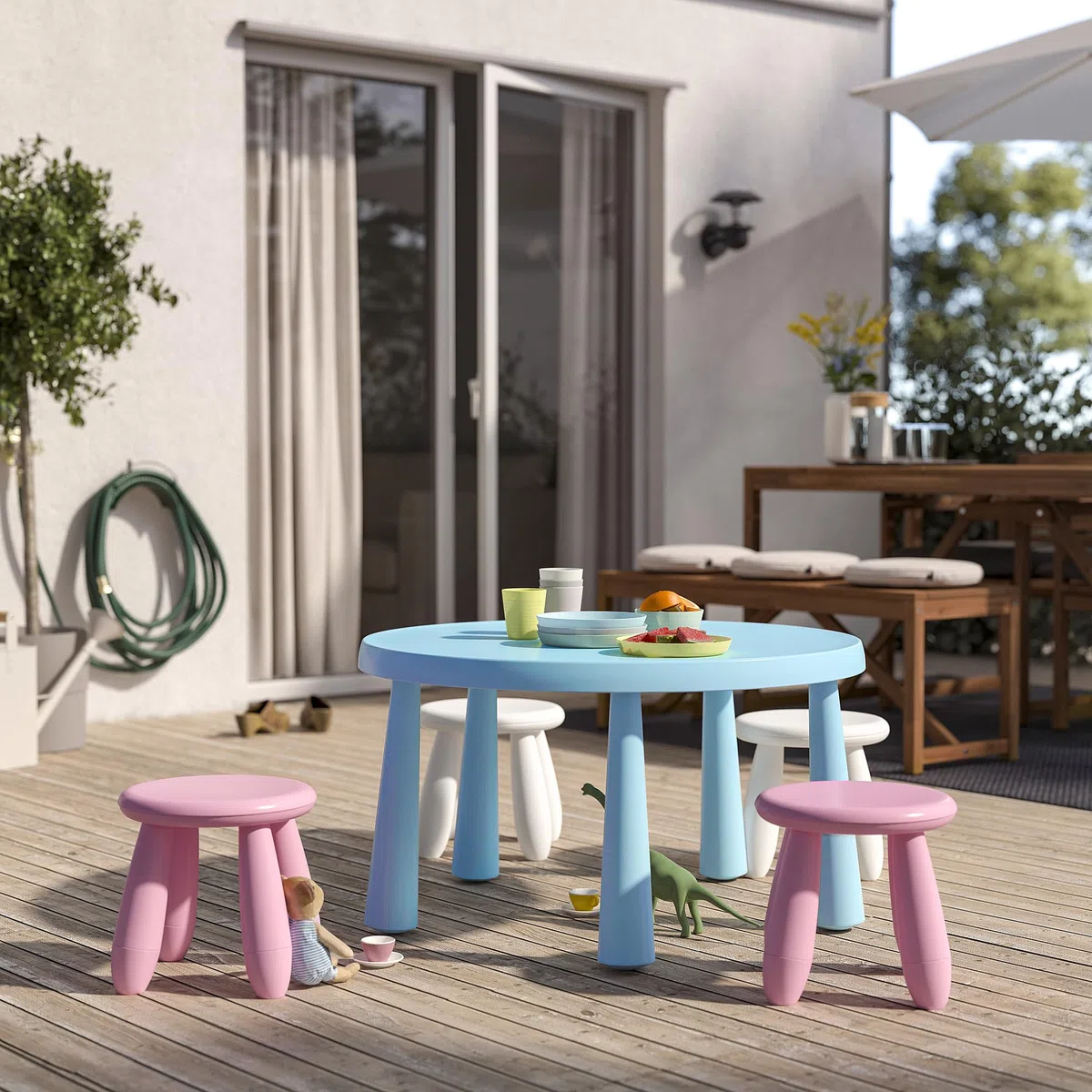 ProTuning MAMMUT Sgabello per bambini, interno/esterno/rosa