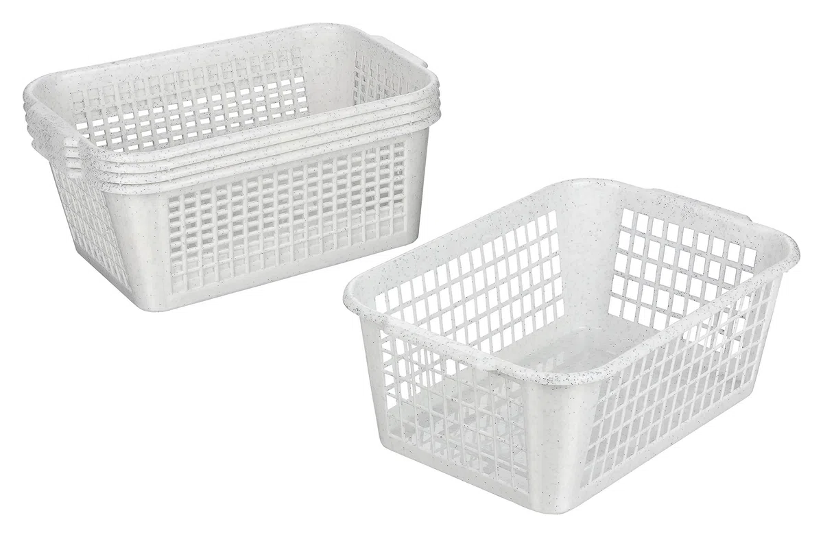 Kigima Cestino per uso domestico Cestino multiuso in 28x20x11 cm (Grigio, 4l (5 Pz))
