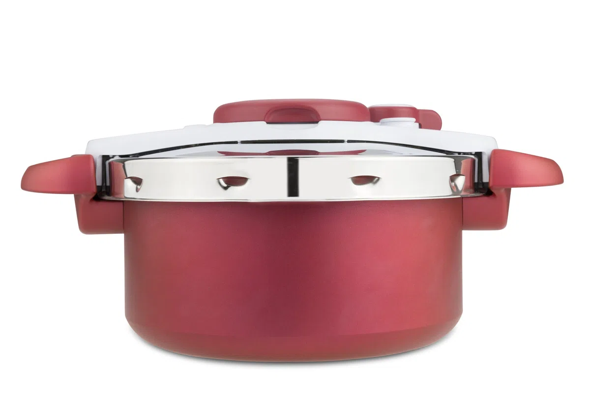 Tefal Clipsominut Duo 5L Pentola a pressione 5L Rosso, Acciaio inossidabile
