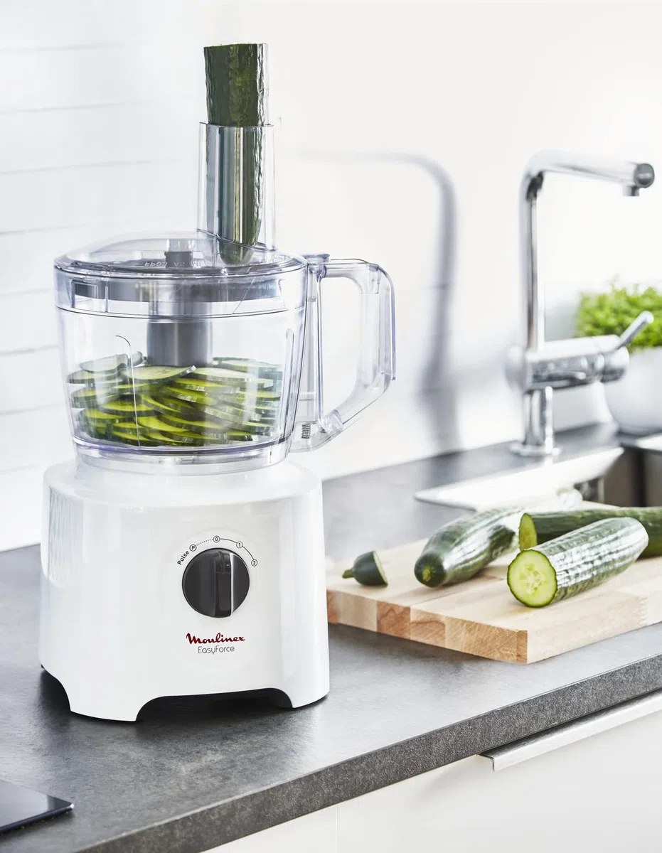 Moulinex FP2461 Easy Force Robot da Cucina Multifunzione All-in-One, 2.4 Litri, 700 W, 6 Accessori per 25 Funzioni, Robot Frullatore e Tritatutto