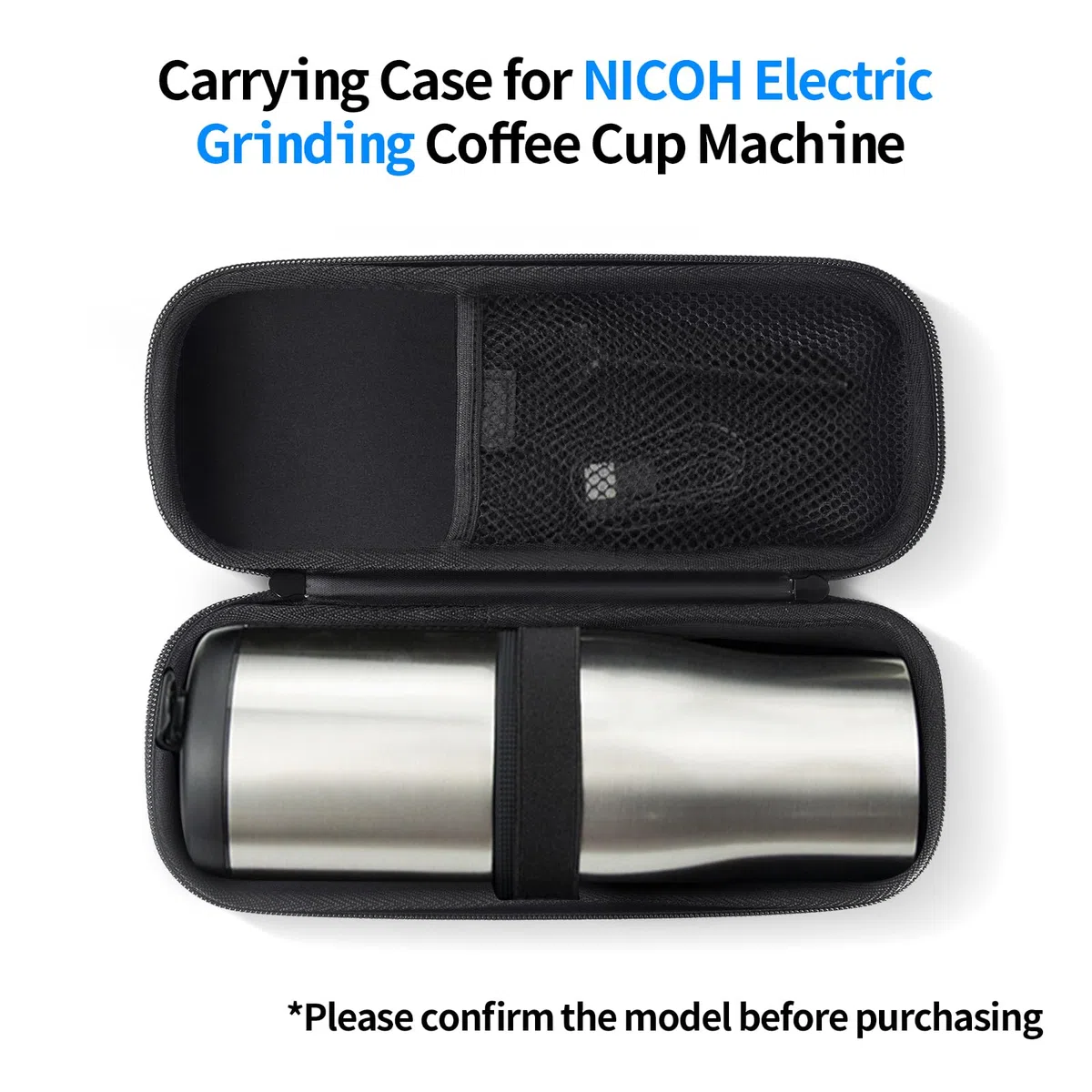 Custodia rigida per macchina da caffè NICOH, custodia da viaggio per macinare elettrica NICOH macchina per tazze da caffè (grigio)