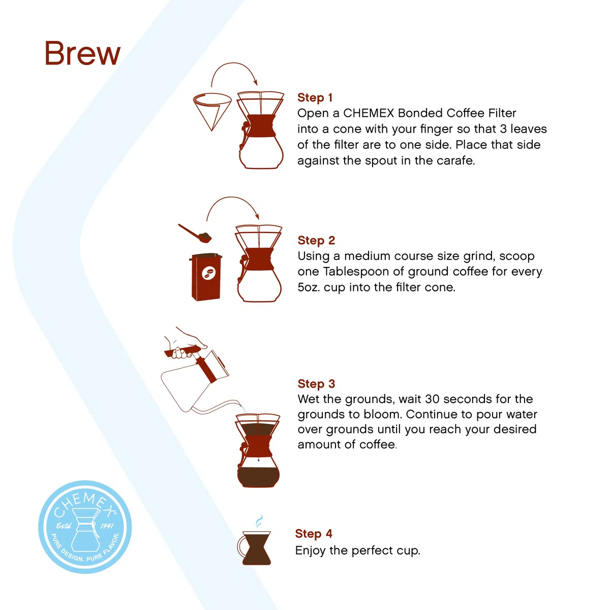 Chemex CM-6A Birraio di caffè, Legno, Vetro, Pelle, Trasparente