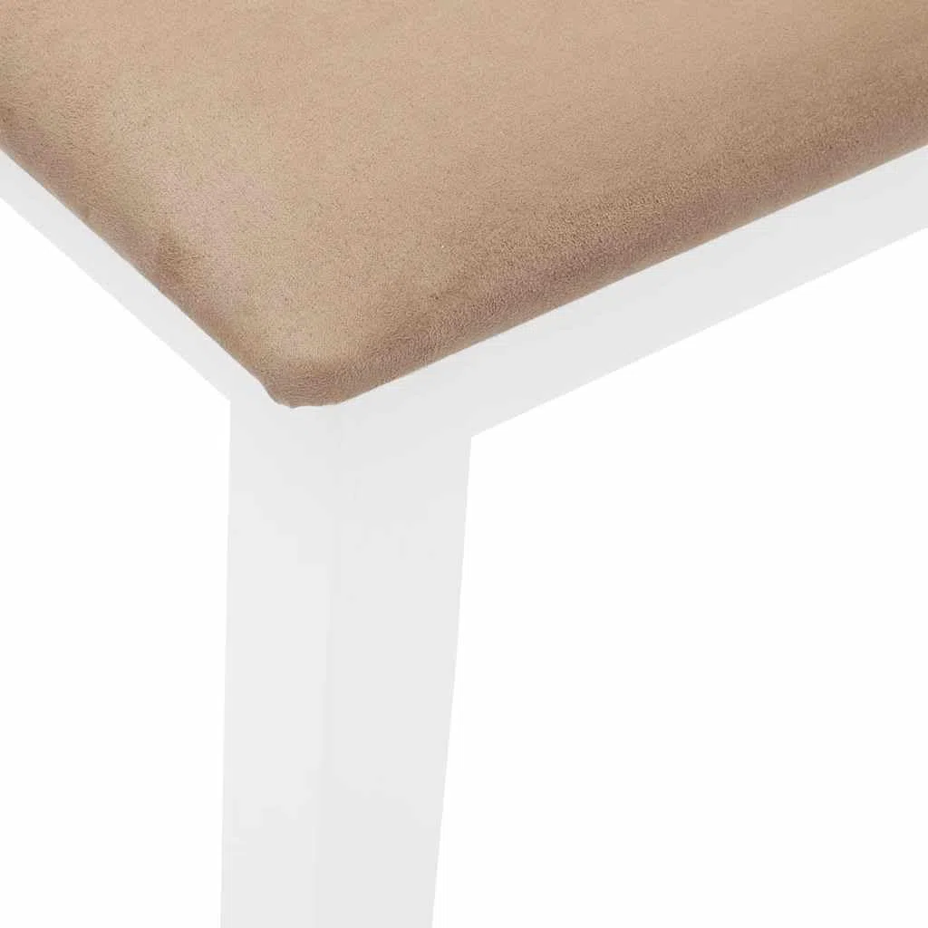 VidaXL Panca 110 cm Legno massiccio Bianco